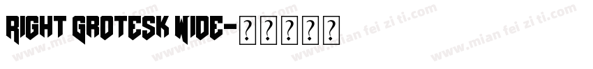 Right Grotesk Wide字体转换